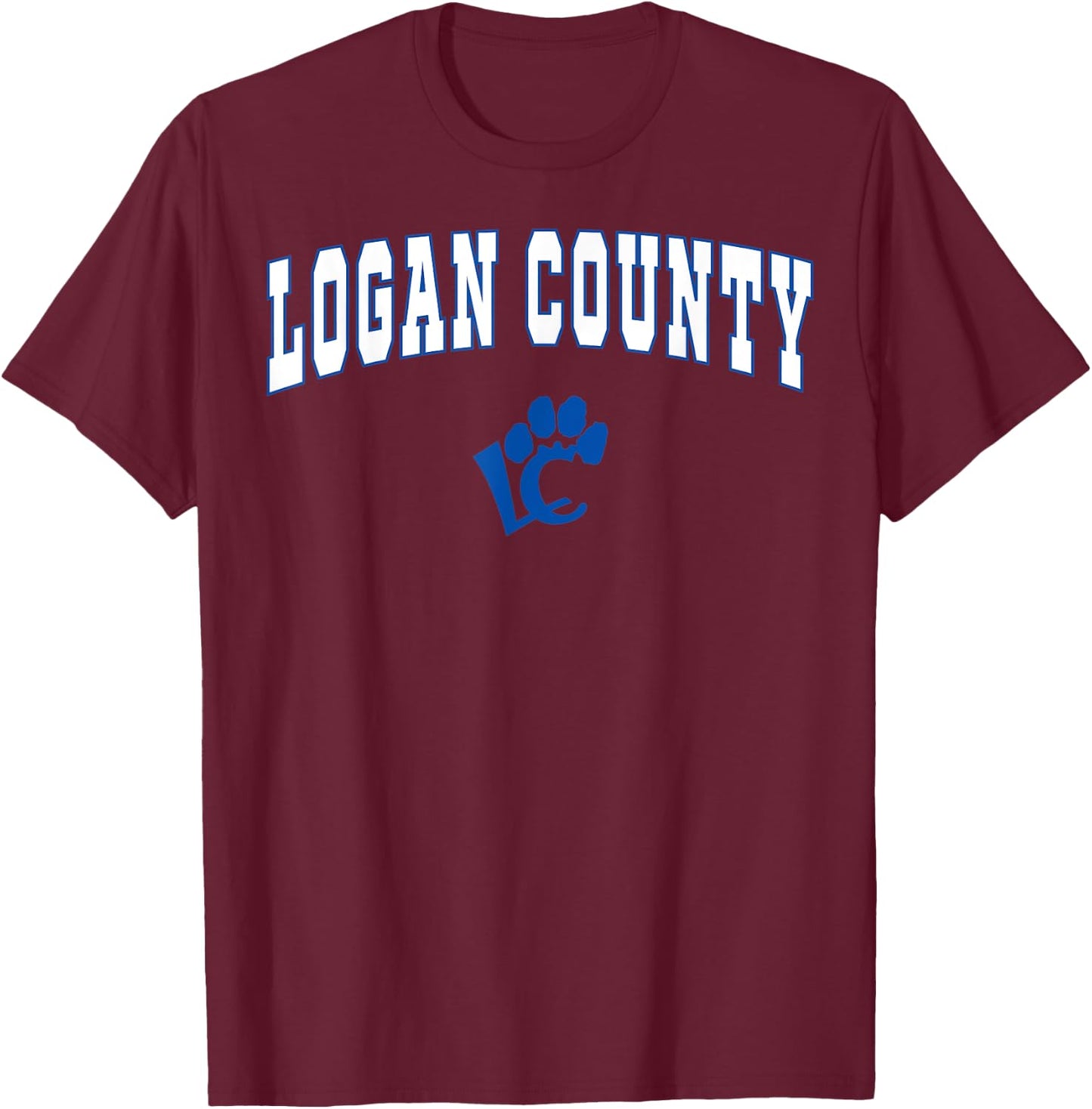 Logan County High School Cougars C2 T-Shirt - T-Shirt | Maroon