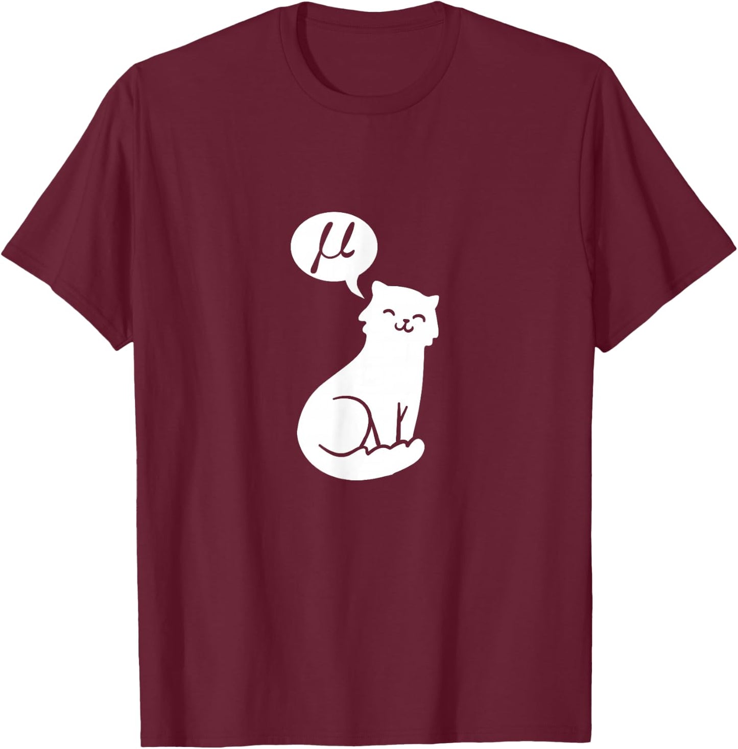 Mu Cat T-Shirt - T-Shirt | Maroon