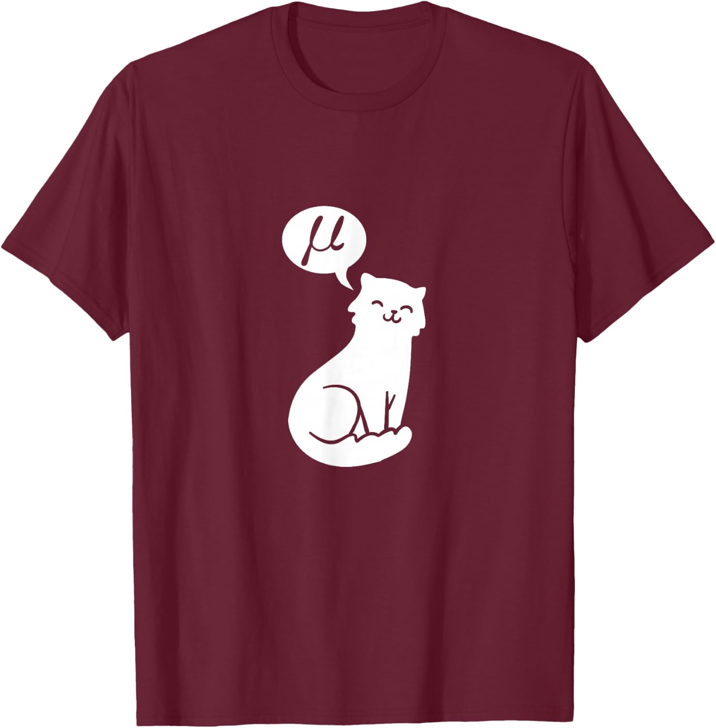 Mu Cat T-Shirt - T-Shirt | Maroon