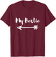 My Bestie Best Friend Left Arrow T-Shirt - T-Shirt | Maroon
