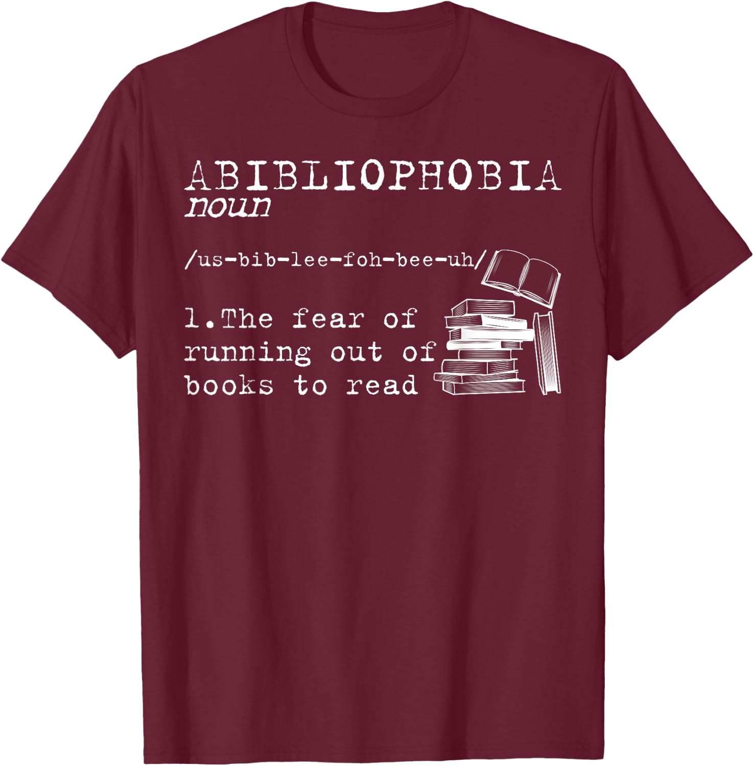 Funny Reading Novelty Designs Women Bookworm Humor T-Shirt - T-Shirt | Maroon
