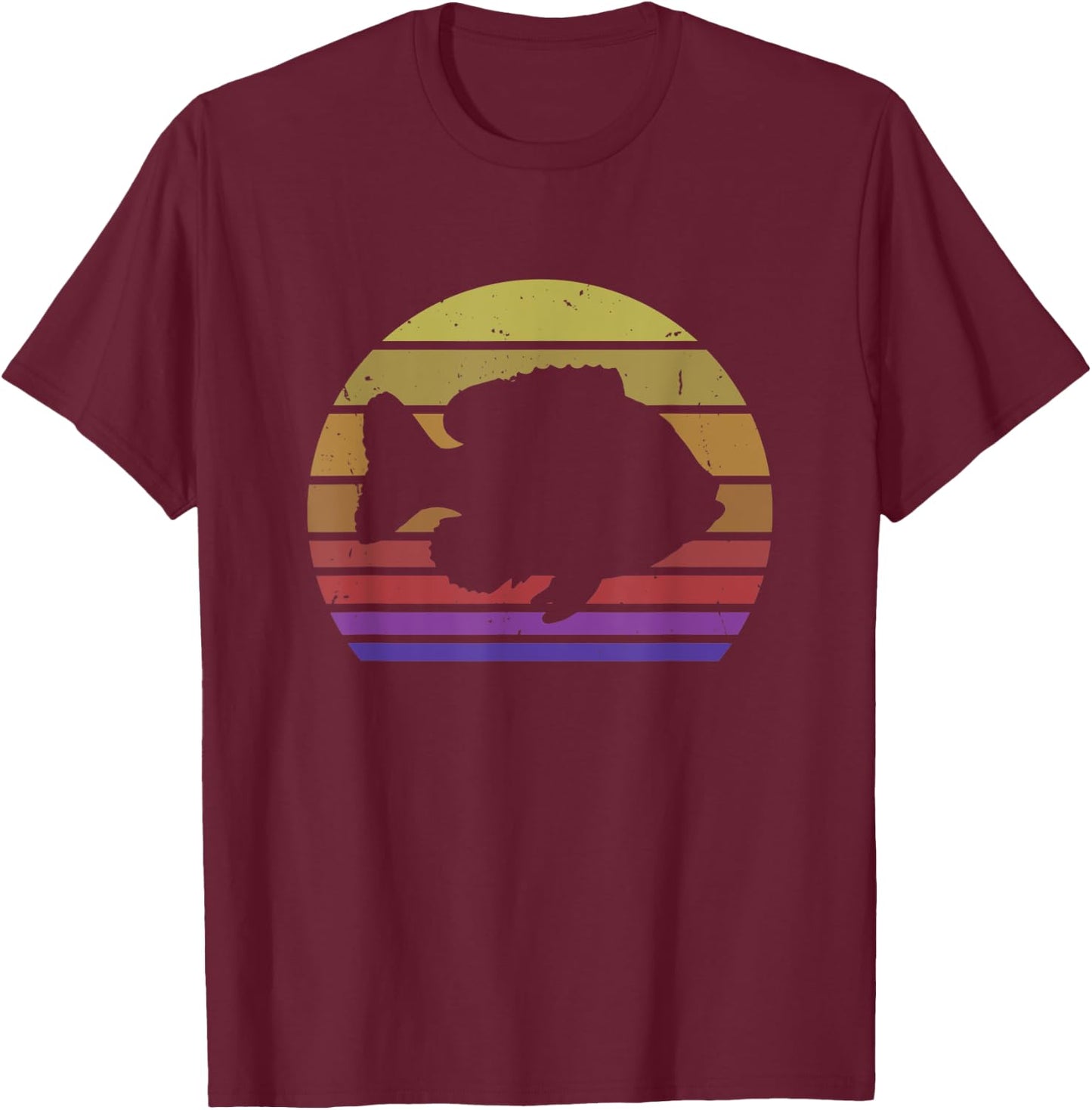 Retro Bluegill Fishing | Fishing T-Shirt - T-Shirt | Maroon