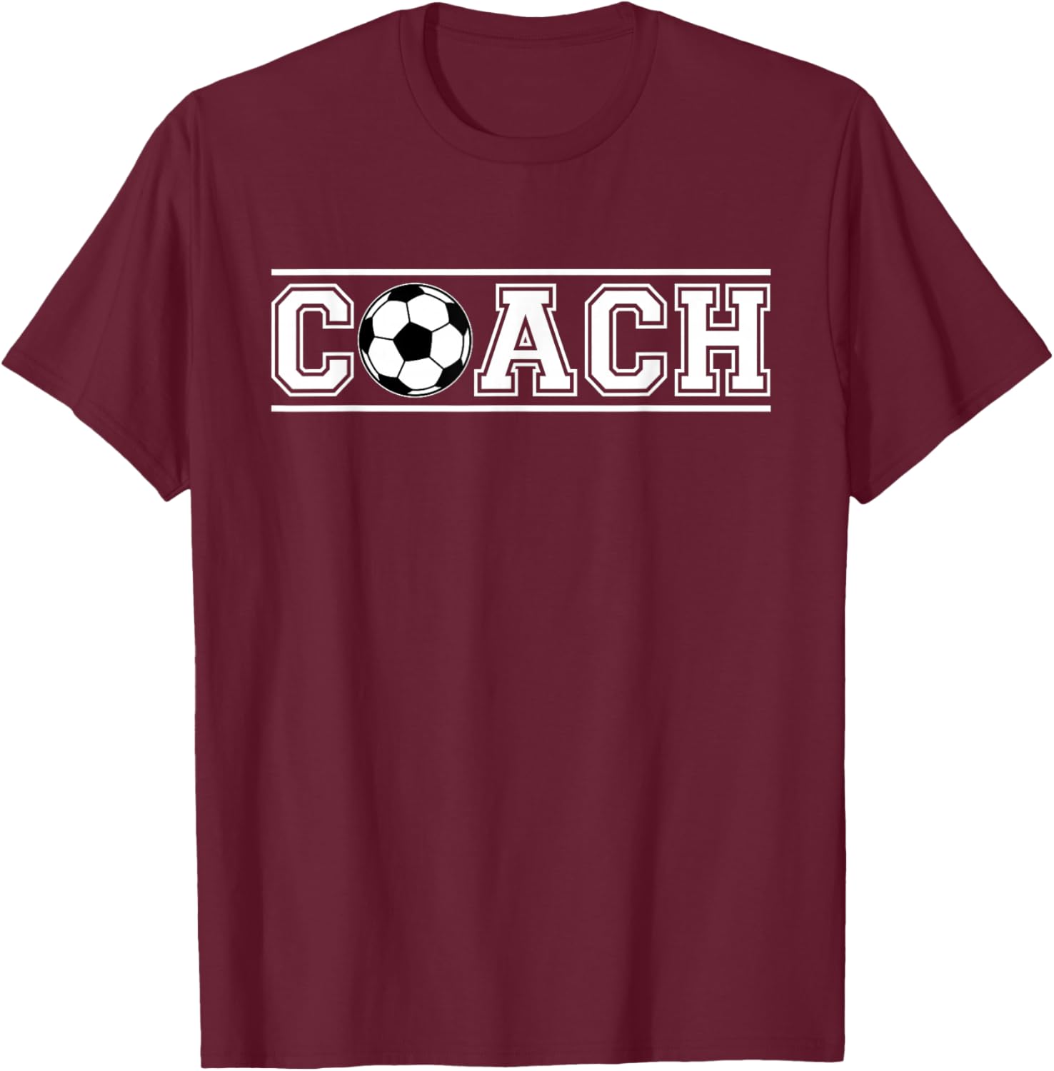 Coach Football Trainer Coaching Gift Football Player T-Shirt - T-Shirt | Maroon