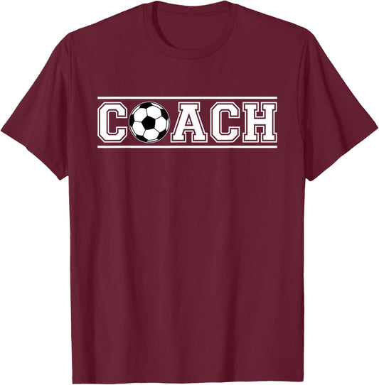 Coach Football Trainer Coaching Gift Football Player T-Shirt - T-Shirt | Maroon