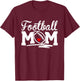 Football Mom Leopard Football Love Football Player T-Shirt - T-Shirt | Maroon