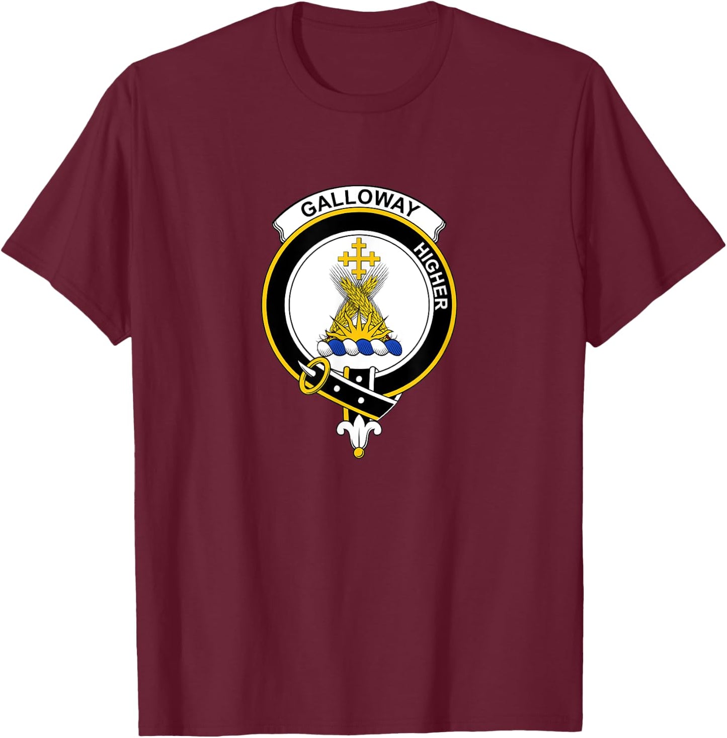 Galloway Coat of Arms - Family Crest T-Shirt - T-Shirt | Maroon