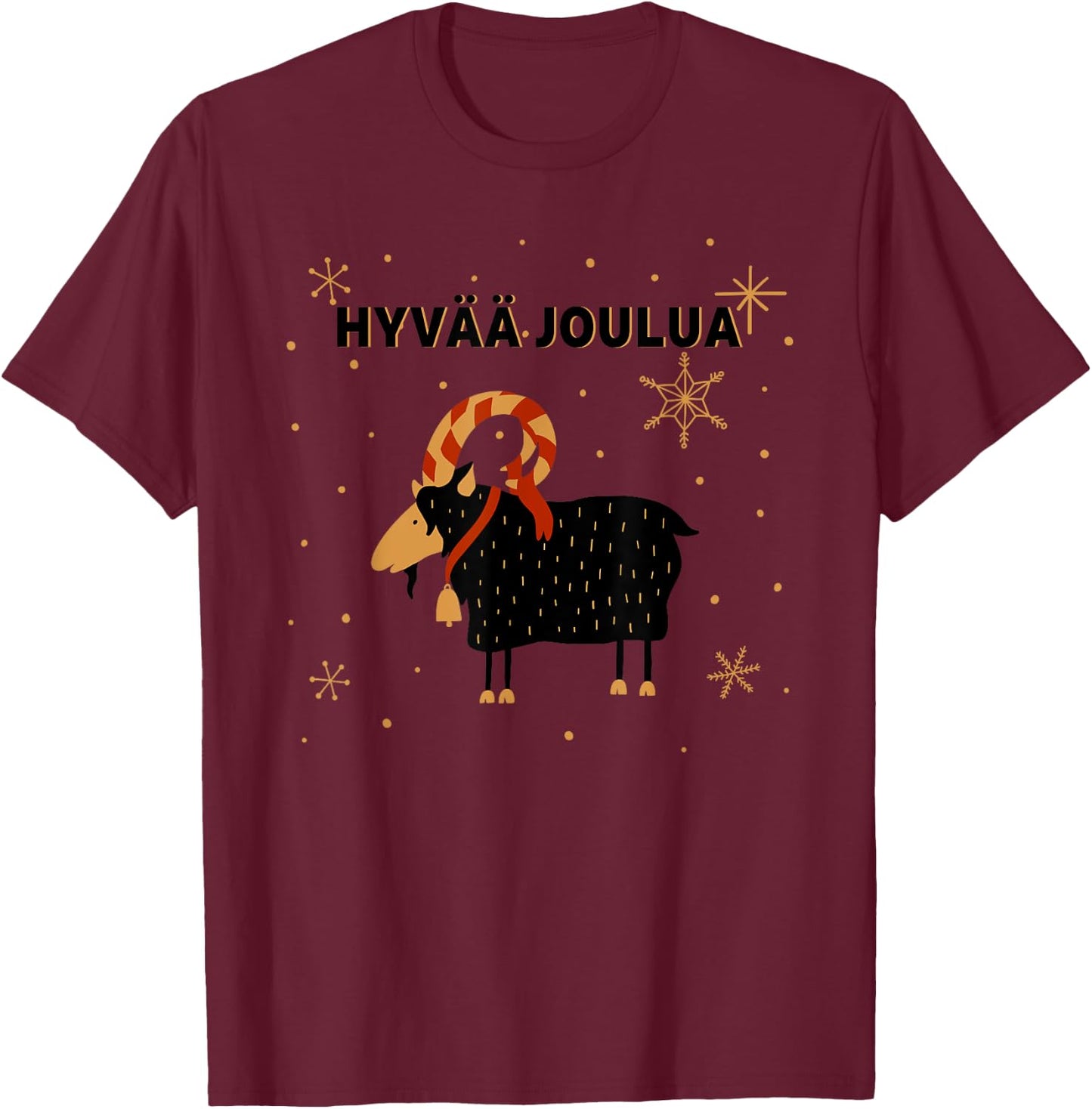 Hyvaa Joulua Finnish Christmas T-Shirt - T-Shirt | Maroon