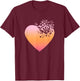 Butterfly Heart Butterflies Beautiful Colorful Spring Flower T-Shirt - T-Shirt | Maroon