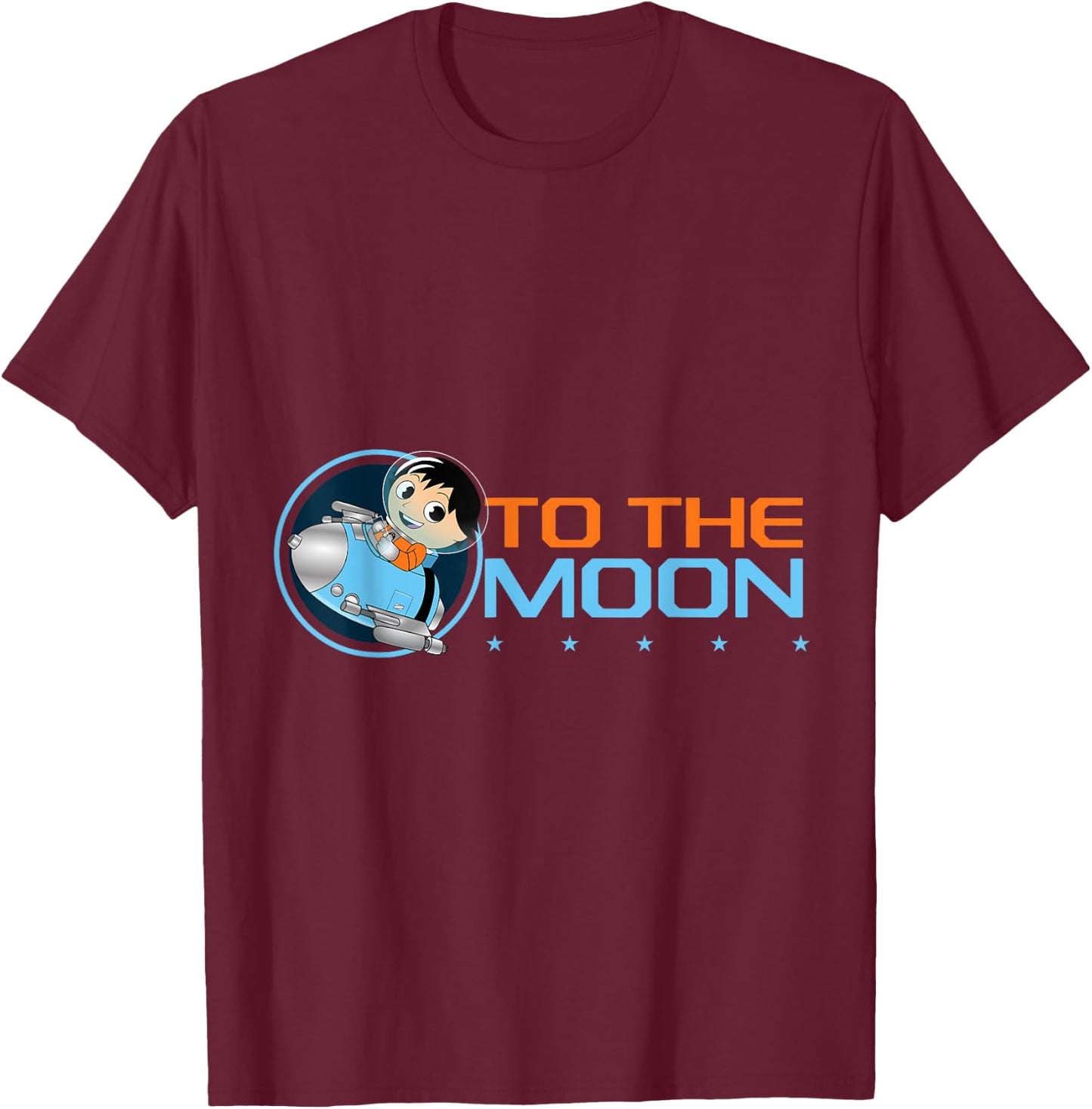 Ryan's World Galaxy Explorers To The Moon T-Shirt - T-Shirt | Maroon