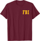 FBI Costume Front/Back Print T-Shirt - T-Shirt | Maroon