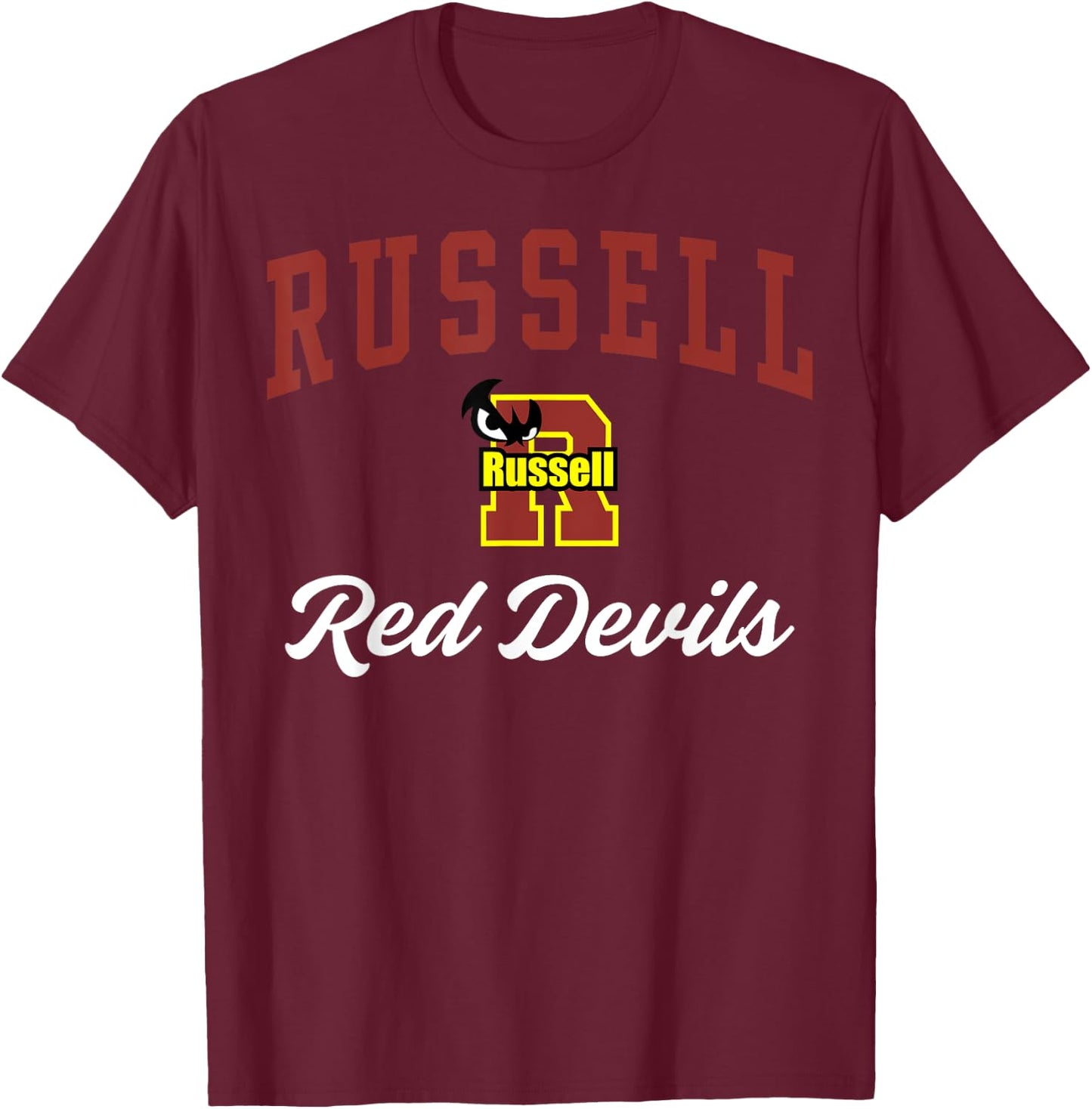 Russell High School Red Devils C3 T-Shirt - T-Shirt | Maroon