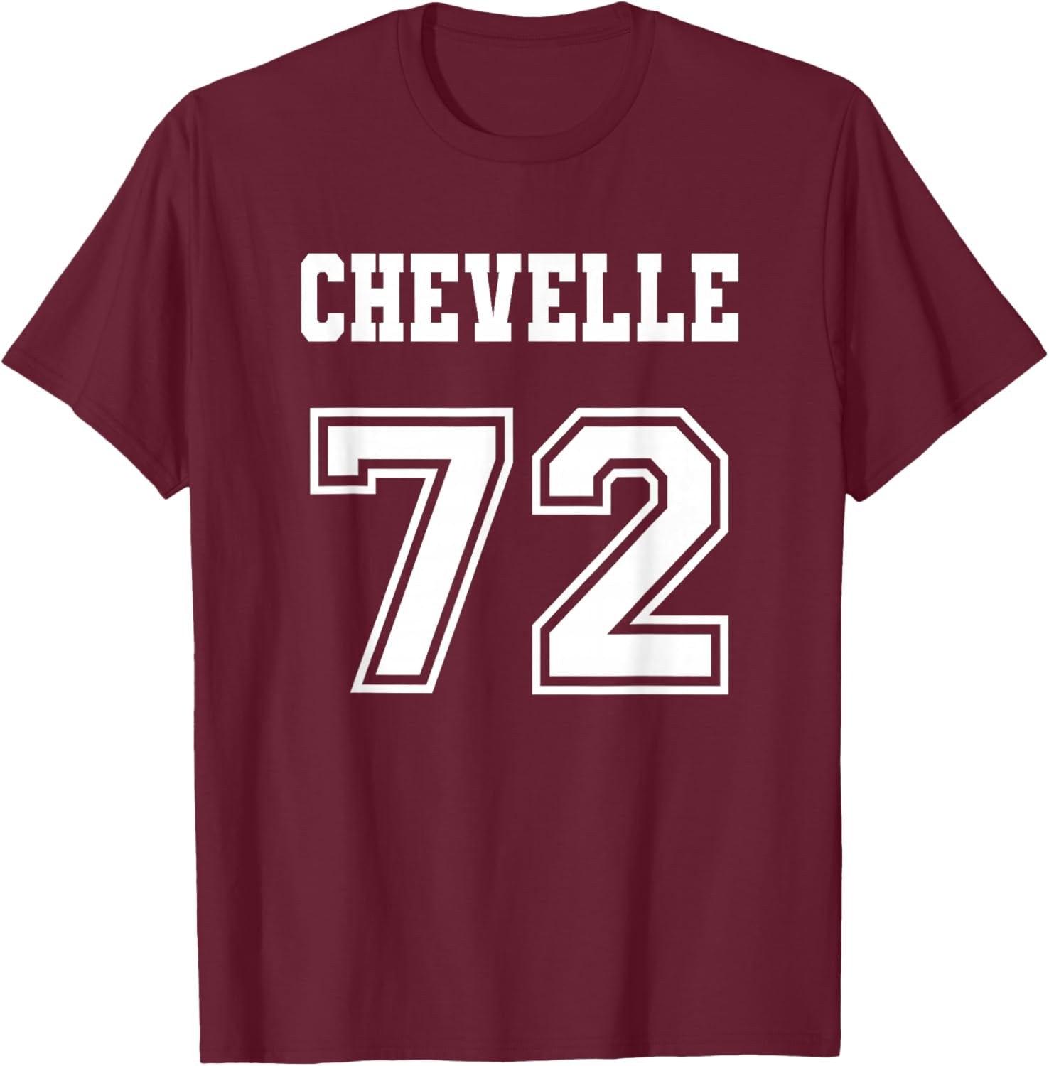 Jersey Style Chevelle 72 1972 Old School Muscle Car T-Shirt - T-Shirt | Maroon