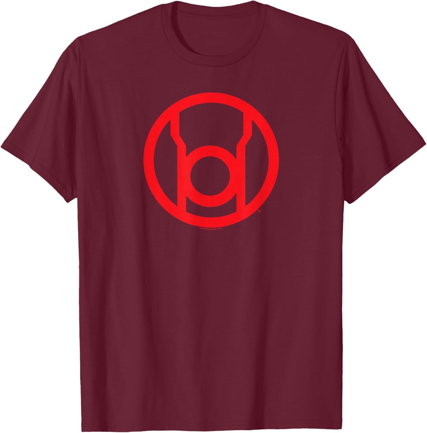 Green Lantern Red Emblem T-Shirt - T-Shirt | Maroon