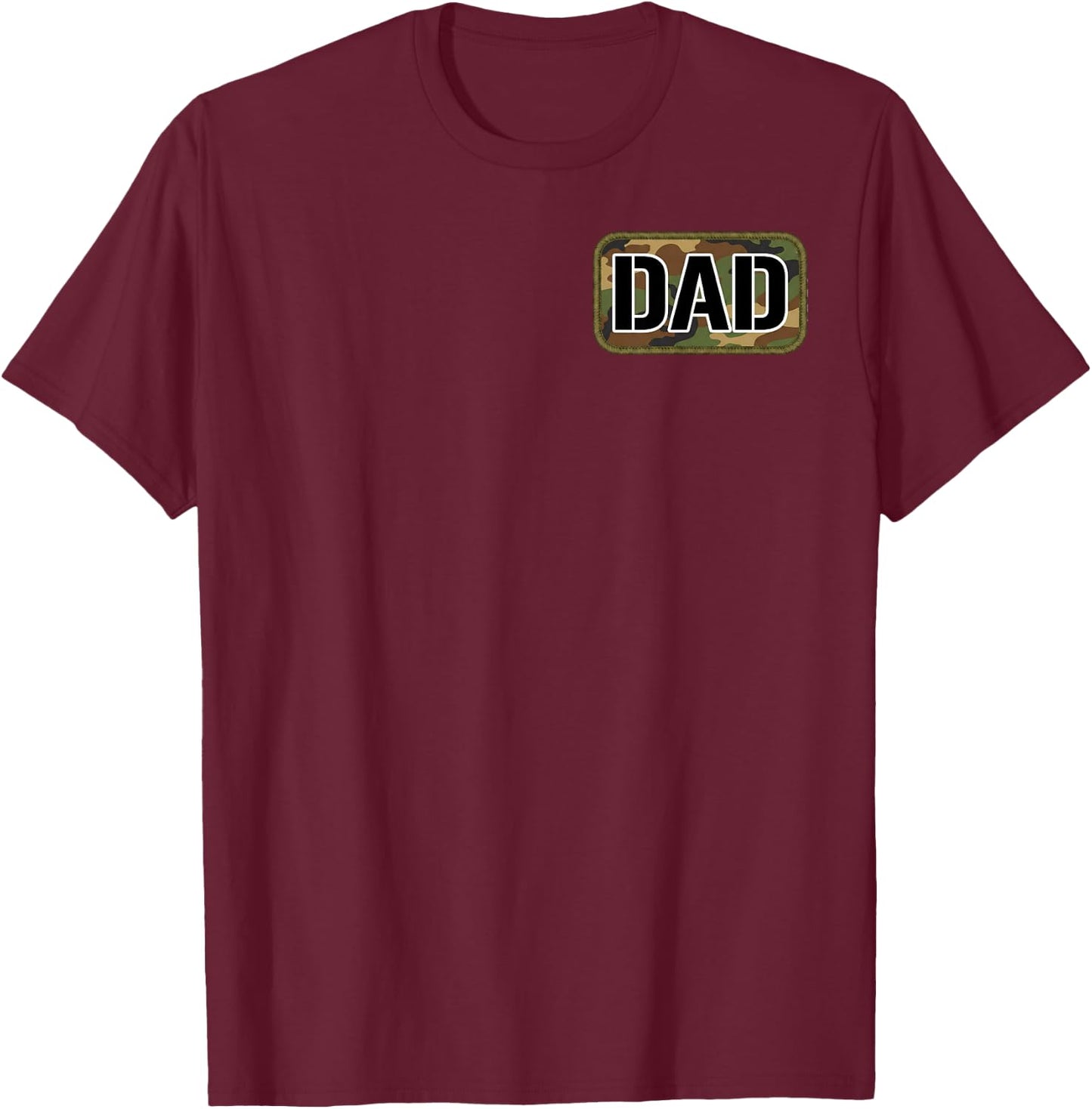Retro Old School Camo Dad Pocket Camouflage Dad Fathers T-Shirt - T-Shirt | Maroon