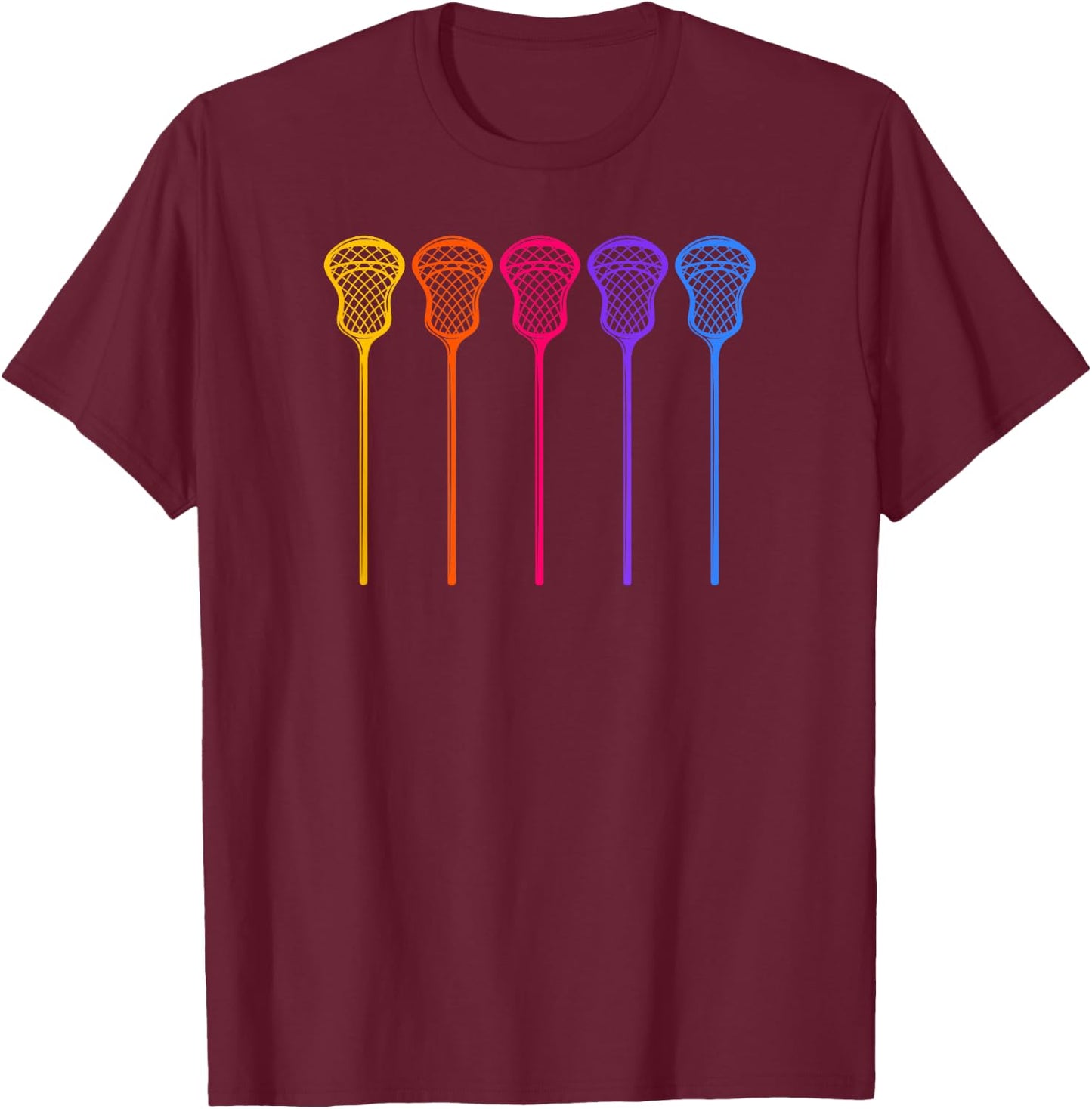 Lacrosse Lacrosse Sticks woman girls retro T-Shirt - T-Shirt | Maroon