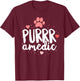Purrr-amedic (Paramedic) Cat Veterinarian Vet Tech Doctor Women Kids T-Shirt - T-Shirt | Maroon