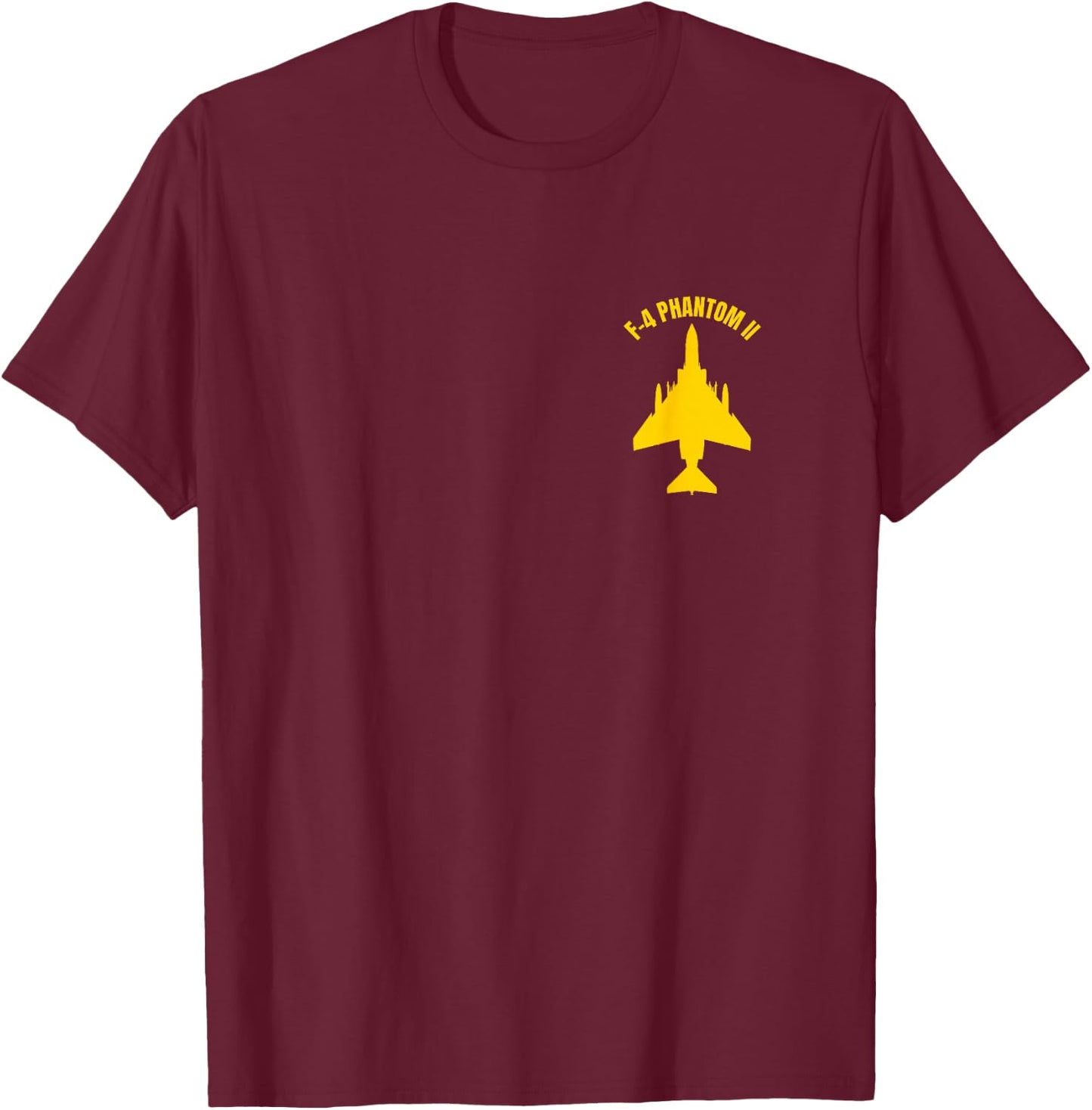 F-4 Phantom II Military Fighter Jet Aircraft Design T-Shirt - T-Shirt | Maroon