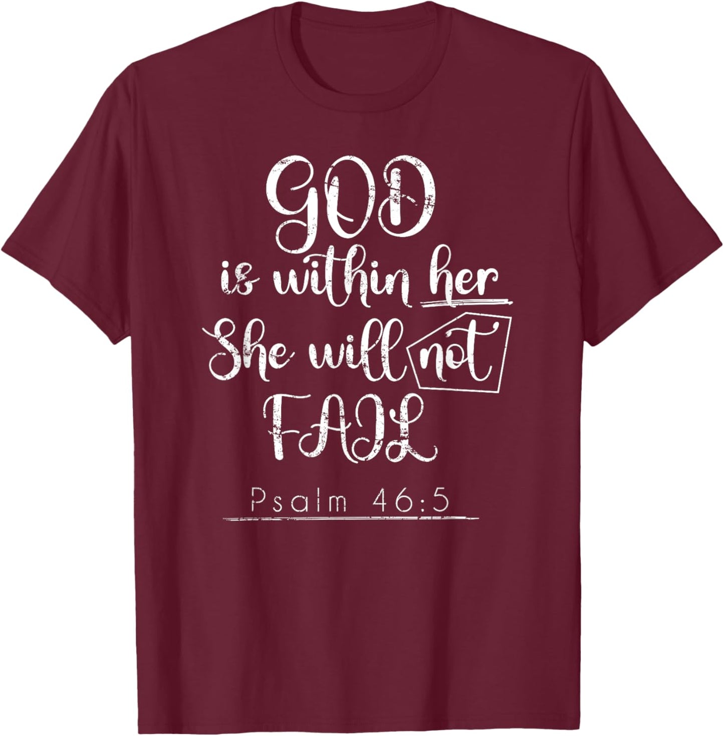 Christian Faith Holy Bible Verse Jesus Lord Devotee Prayer T-Shirt - T-Shirt | Maroon