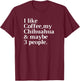 Chihuahua Funny Dog Owner Coffee Lover Gift Women Men T-Shirt - T-Shirt | Maroon
