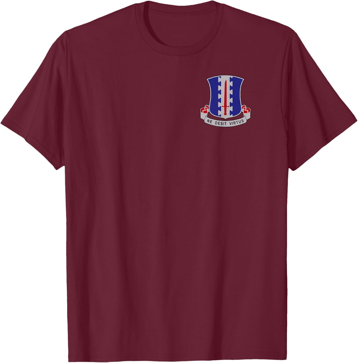101st Airborne - 187th Reg DUI - Rakkasans - Ne Desit Vertus T-Shirt - T-Shirt | Maroon