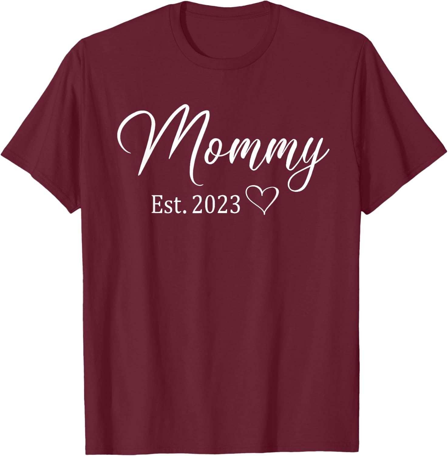 Promoted To Mommy 2023 Cute Mom est. 2023 T-Shirt - T-Shirt | Maroon