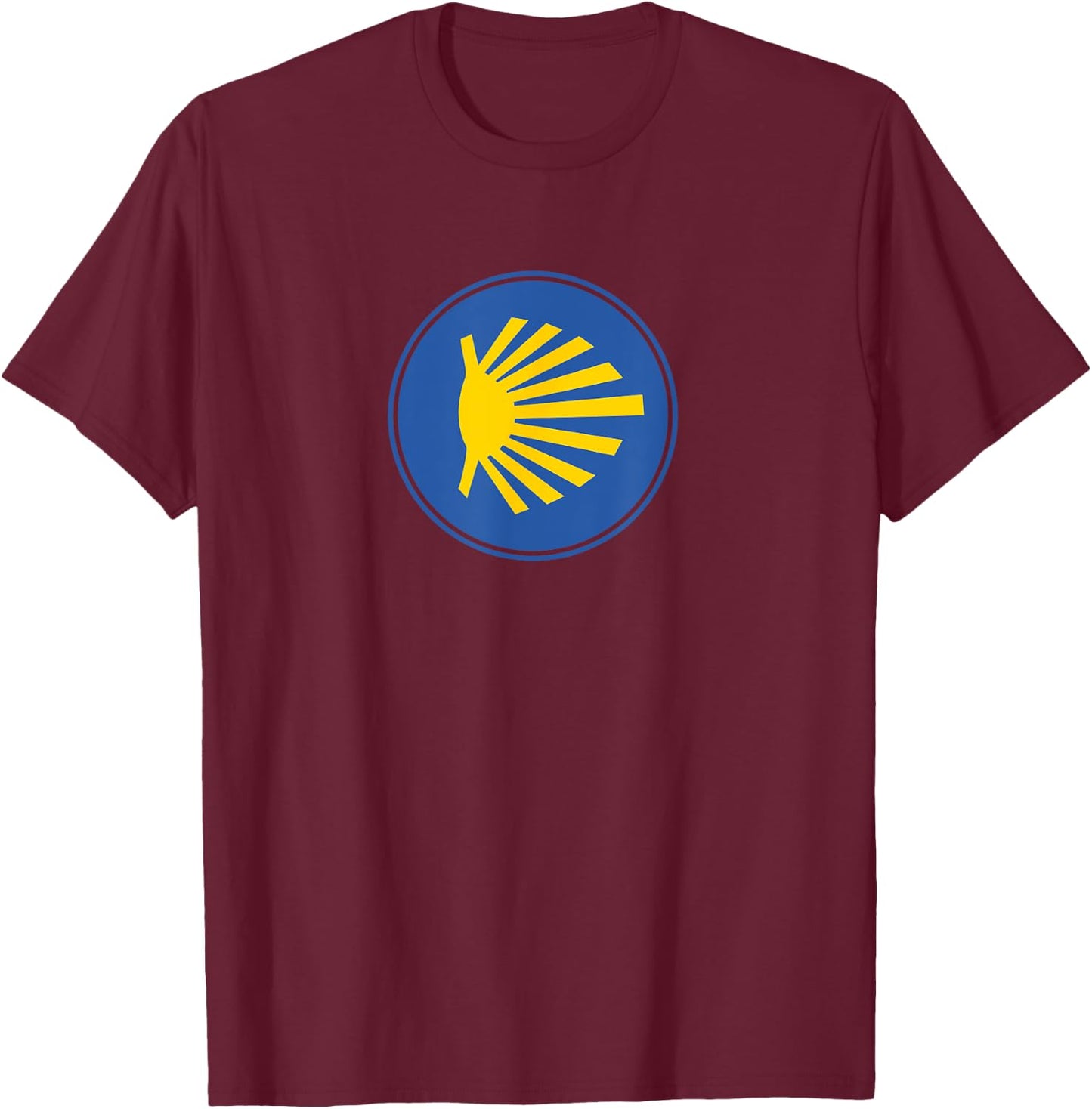 Pilgrim Shell St. James Camino De Santiago T-Shirt - T-Shirt | Maroon
