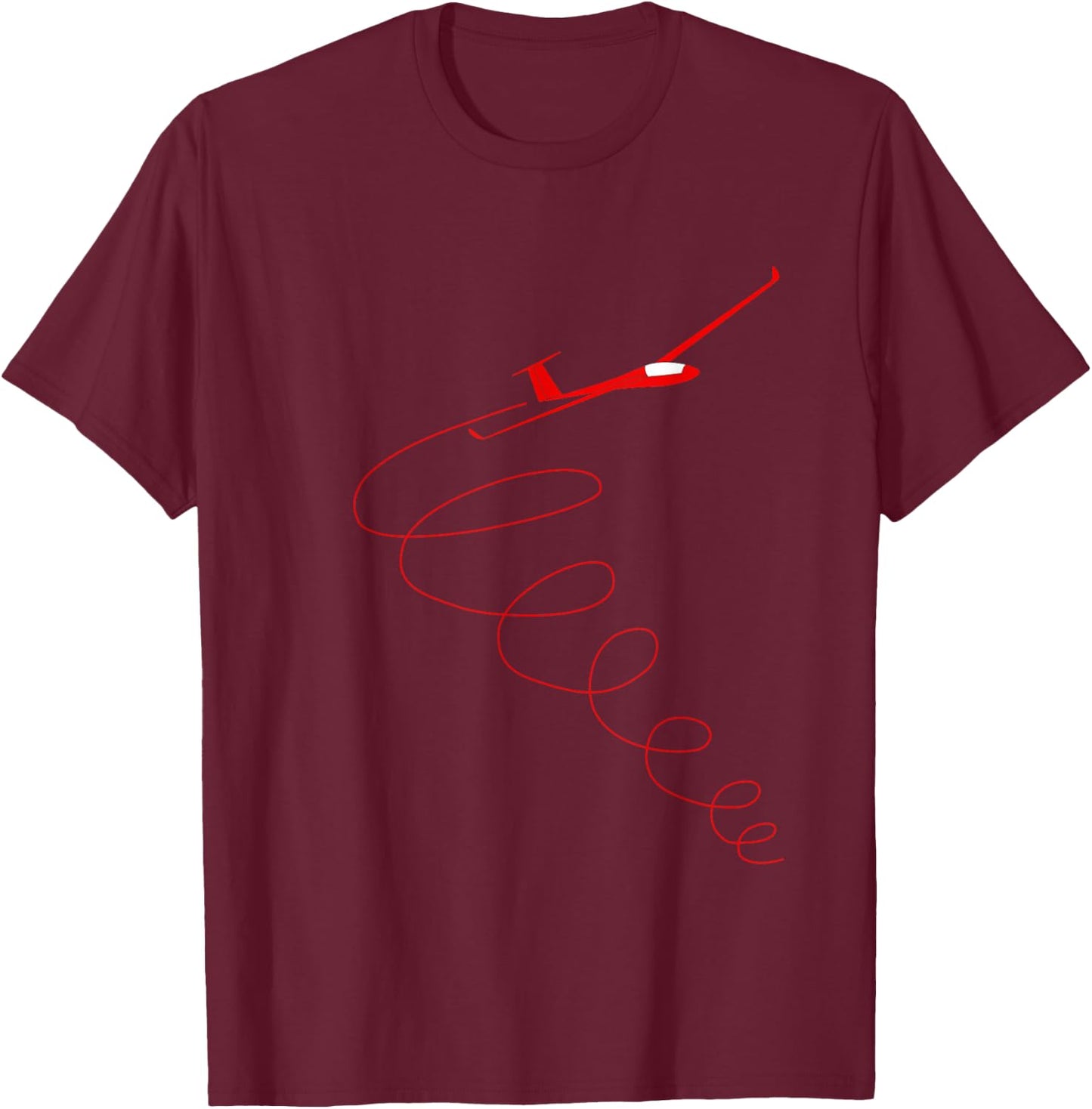 Glider in the Thermal - aviation aviation aviation pilot T-Shirt - T-Shirt | Maroon