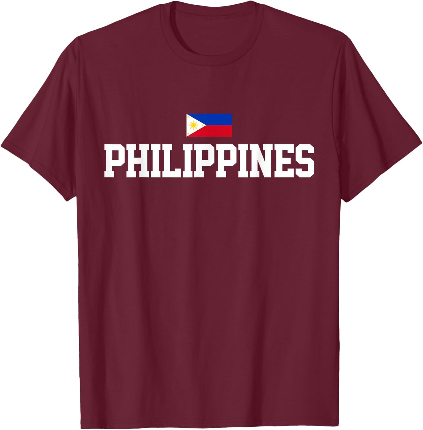 Philippines Jersey Sports Flag Gift T-Shirt - T-Shirt | Maroon