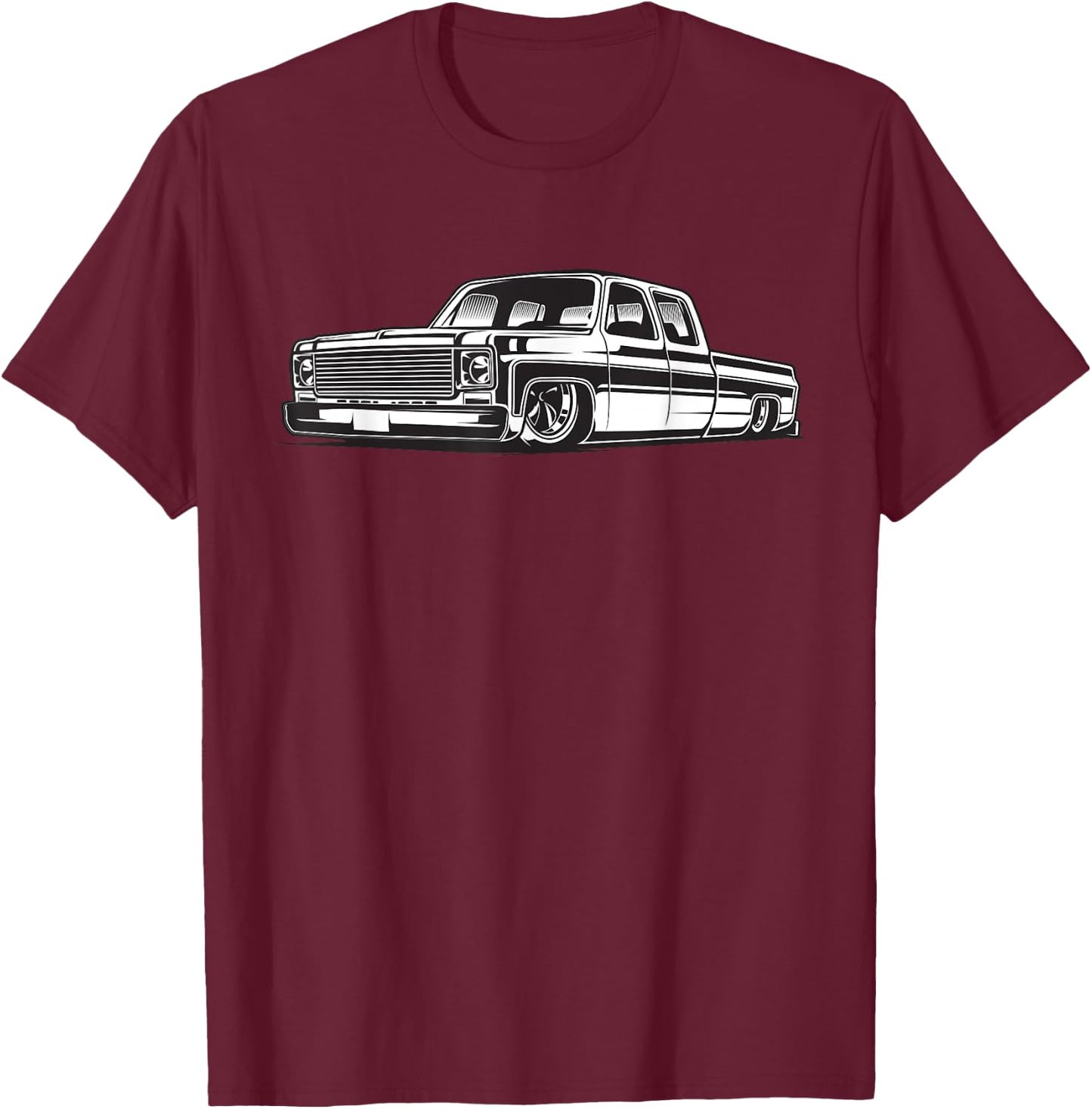 C10 Mini Truck Lowrider Slammed T-Shirt - T-Shirt | Maroon
