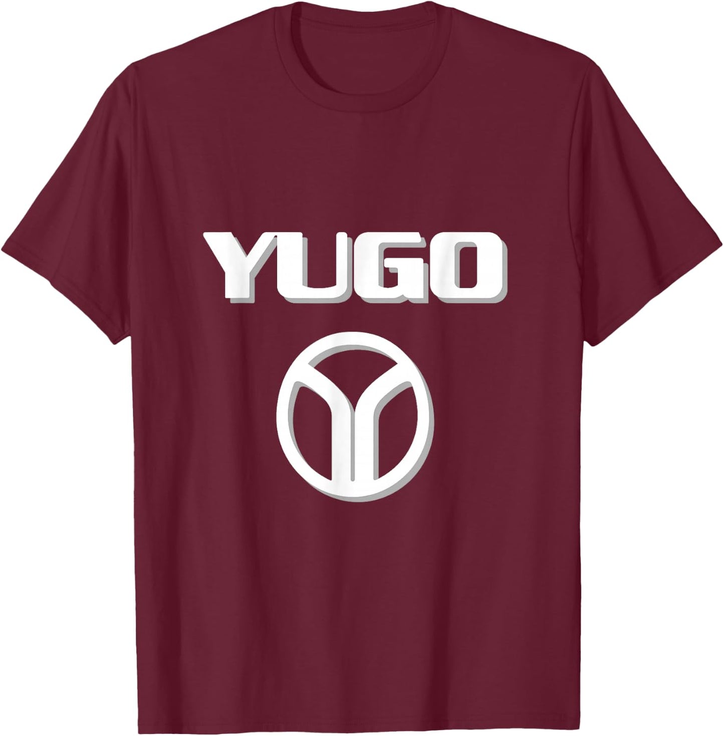 Yugo Car Logo T-Shirt - T-Shirt | Maroon