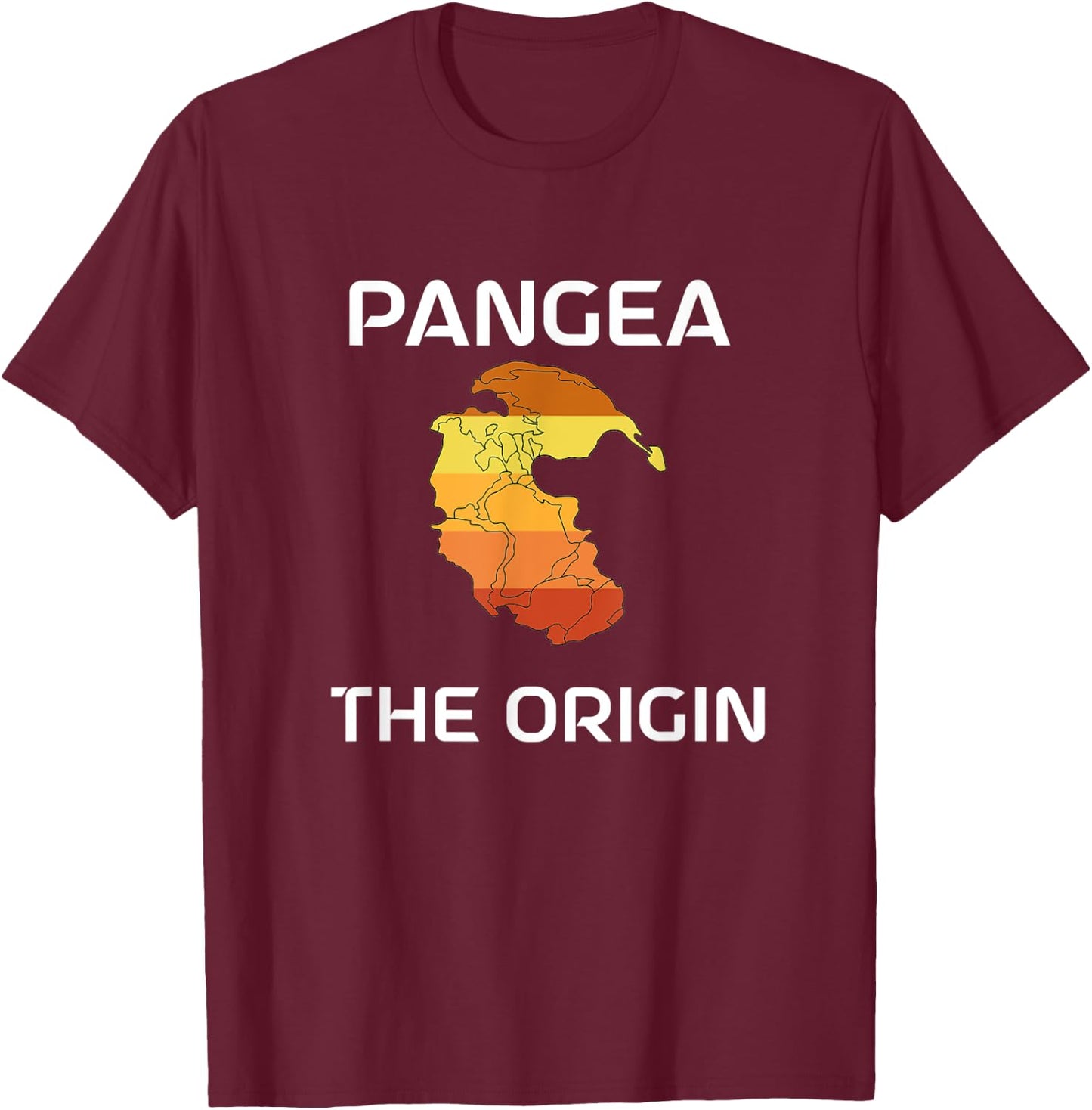 Pangea The Origin Pangaea Geology World Freedom T-Shirt - T-Shirt | Maroon