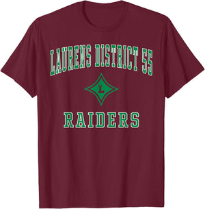 Laurens District 55 High School Bruins C1 T-Shirt - T-Shirt | Maroon