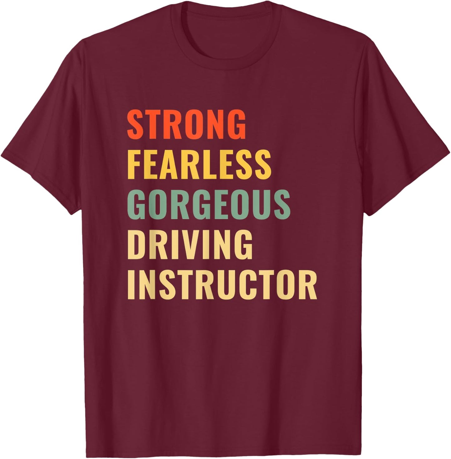 Driving School Teacher Driving Instructor T-Shirt - T-Shirt | Maroon