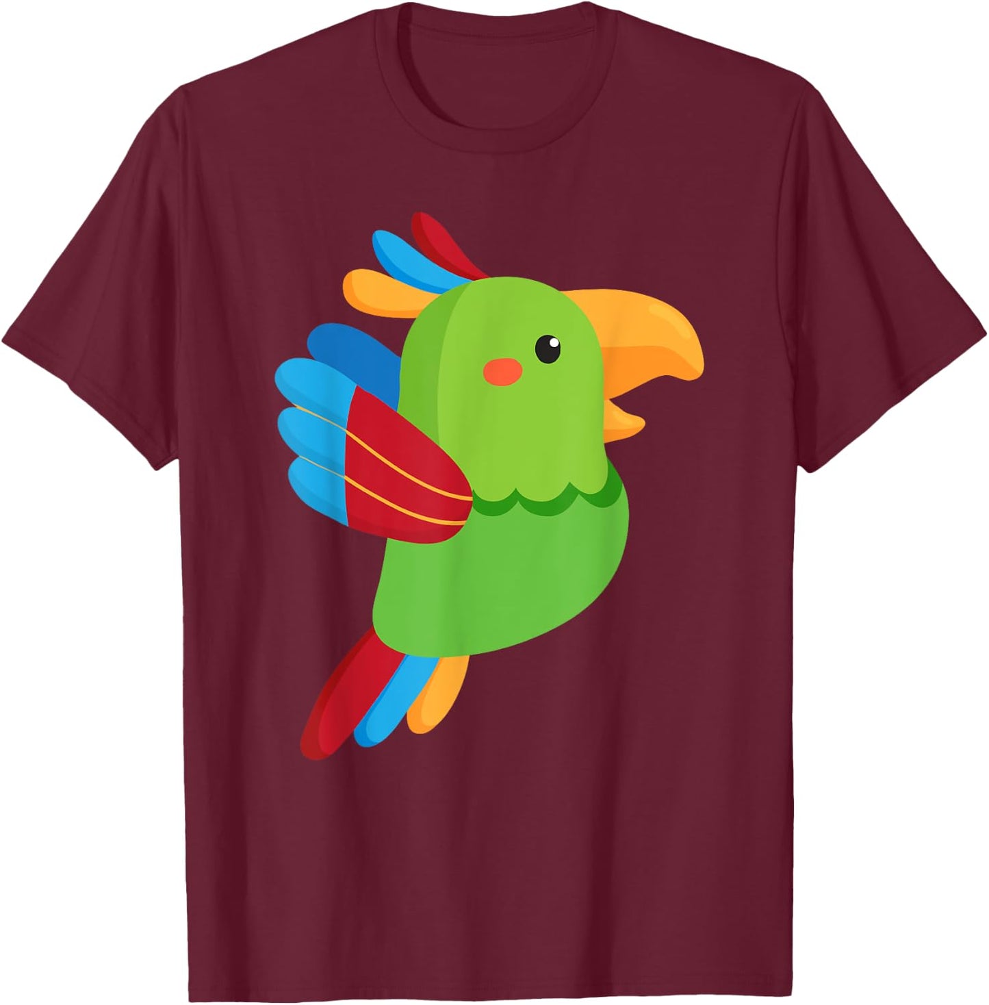 Parrot Shirt For Girls and Boys Parrot Shirts For Kids T-Shirt - T-Shirt | Maroon