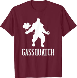 Gassquatch Bigfoot Farting Sasquatch Fart Funny Dad Joke T-Shirt - T-Shirt | Maroon
