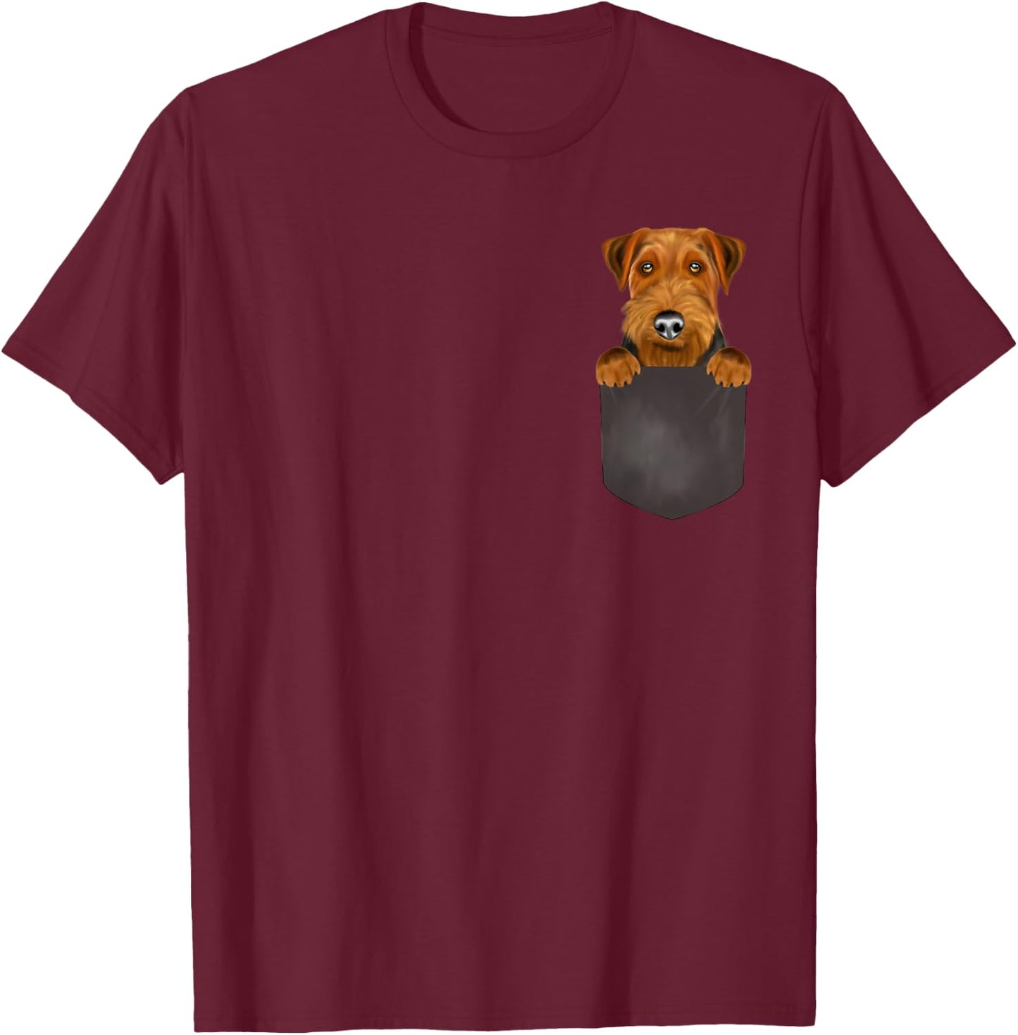 Dog In Pocket Funny Dog Lover Welsh Terrier Women Kids T-Shirt - T-Shirt | Maroon