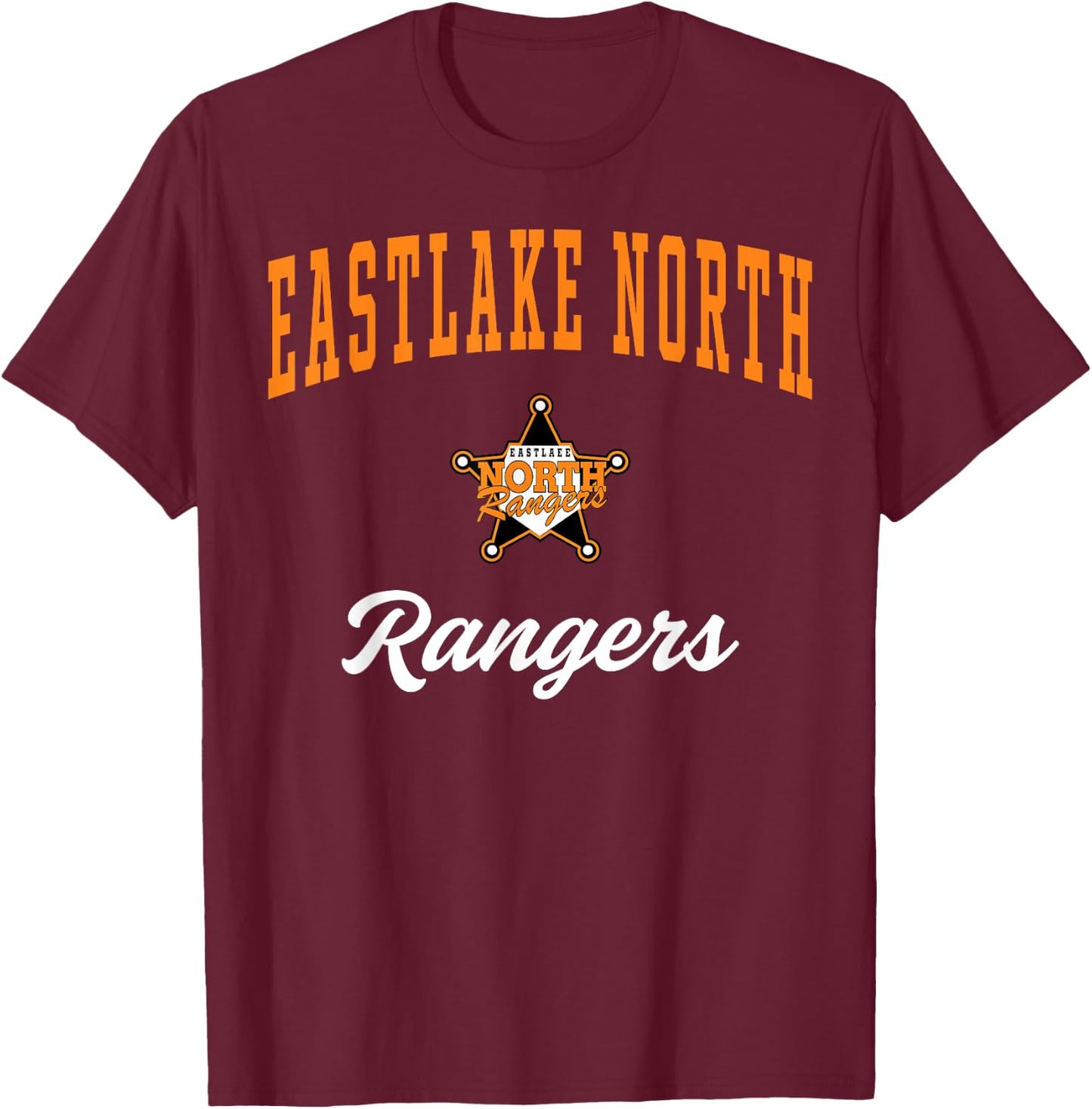 Eastlake North High School Rangers C3 T-Shirt - T-Shirt | Maroon