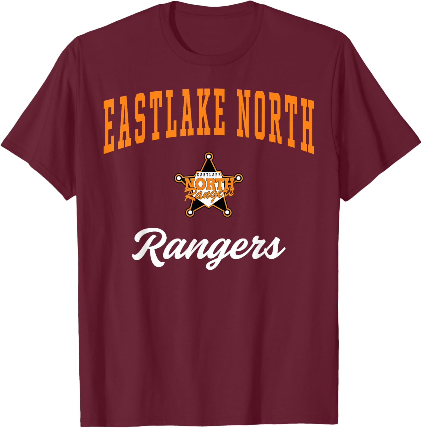 Eastlake North High School Rangers C3 T-Shirt - T-Shirt | Maroon
