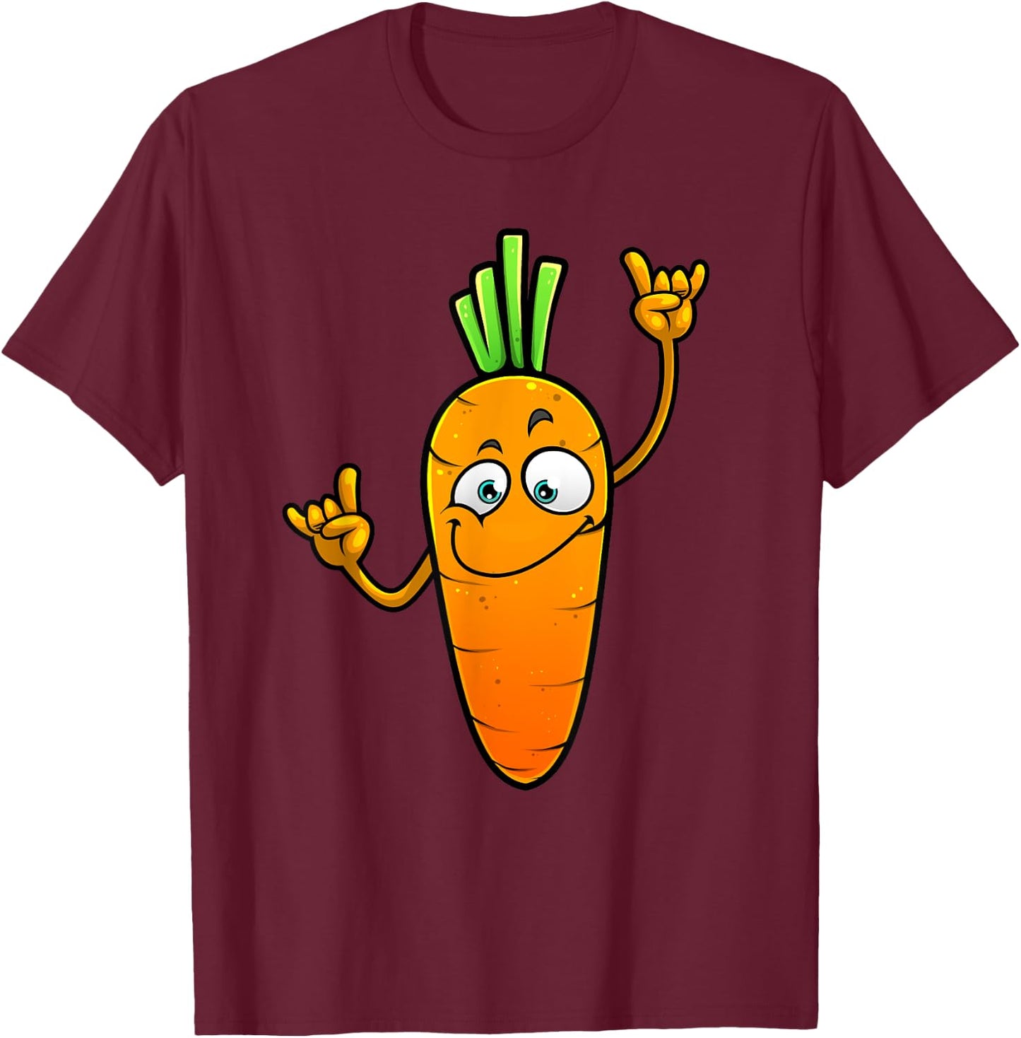 Funny Carrot Designs For Kids Adults Root Vegetable Lovers T-Shirt - T-Shirt | Maroon