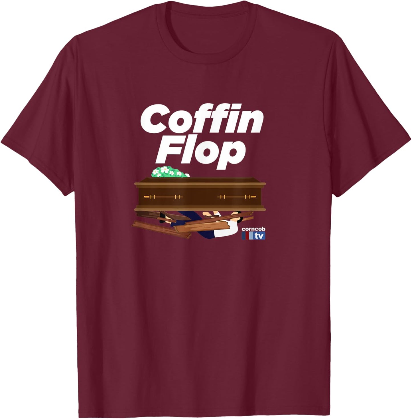 Coffin Flop T-Shirt - T-Shirt | Maroon