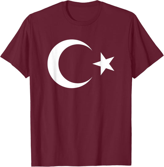 Turkish Flag T-Shirt - T-Shirt | Maroon