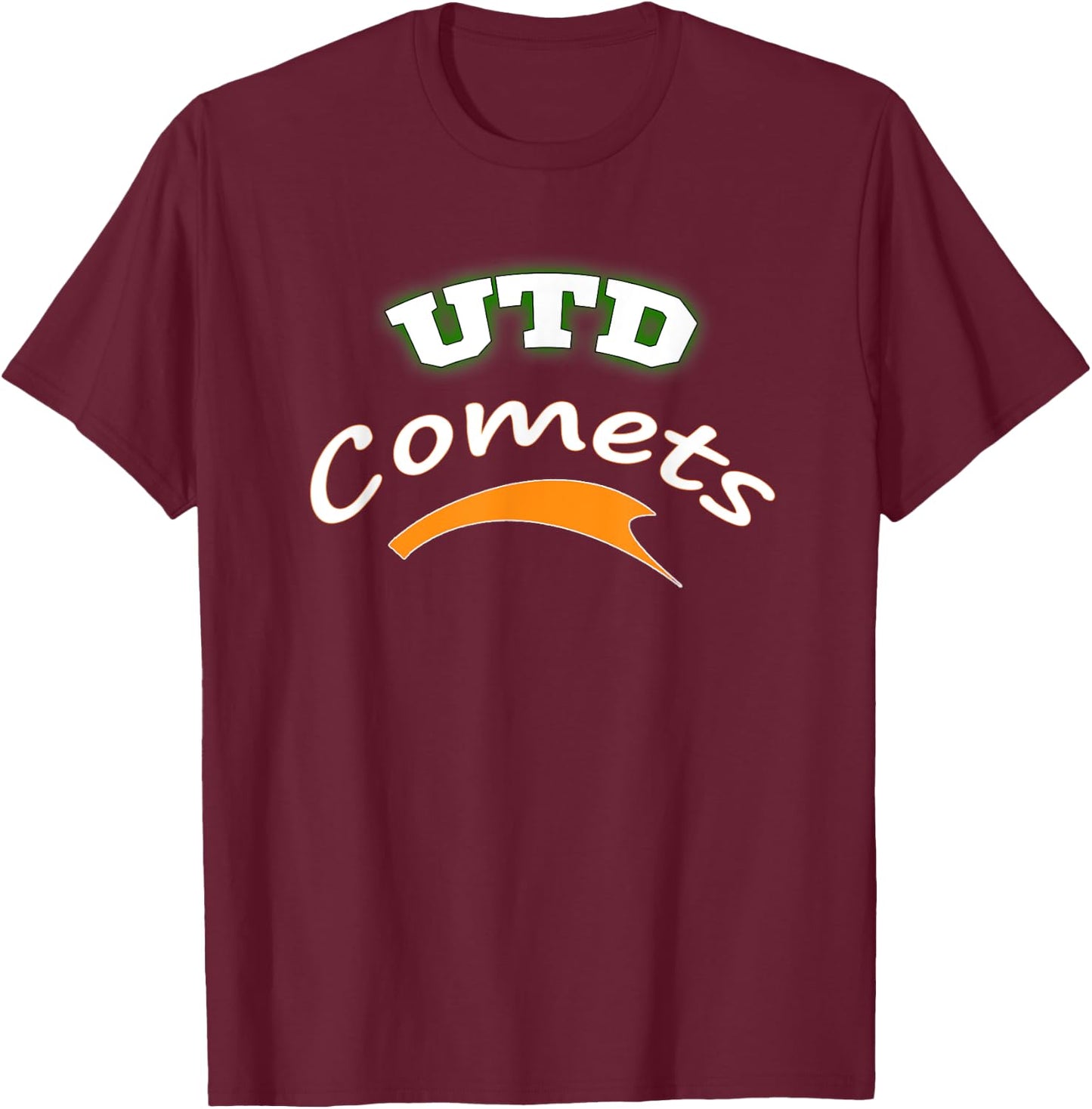 UTD Comets Dallas Texas Student T-Shirt - T-Shirt | Maroon