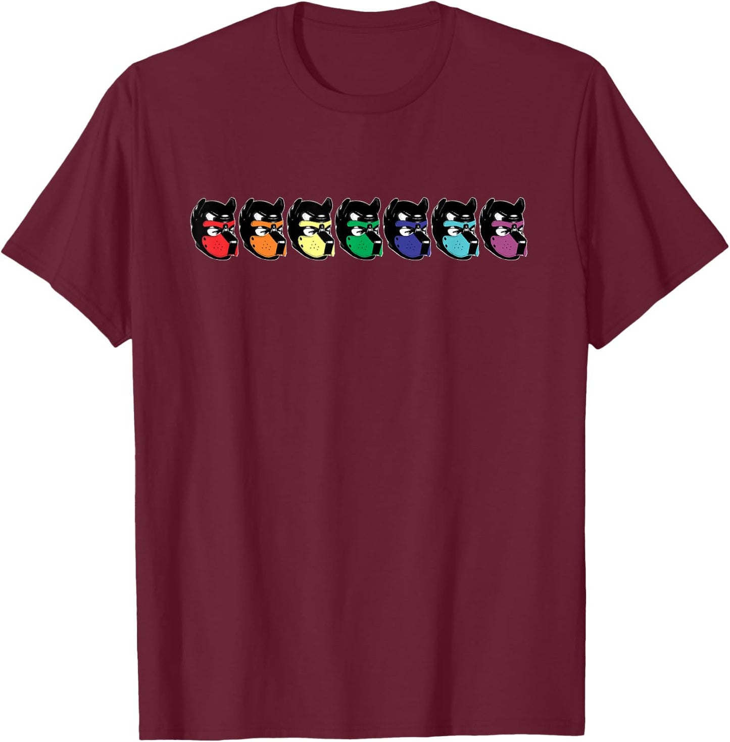 Rainbow Puppy Hood Pride Popular Gay Pride Month T-Shirt - T-Shirt | Maroon