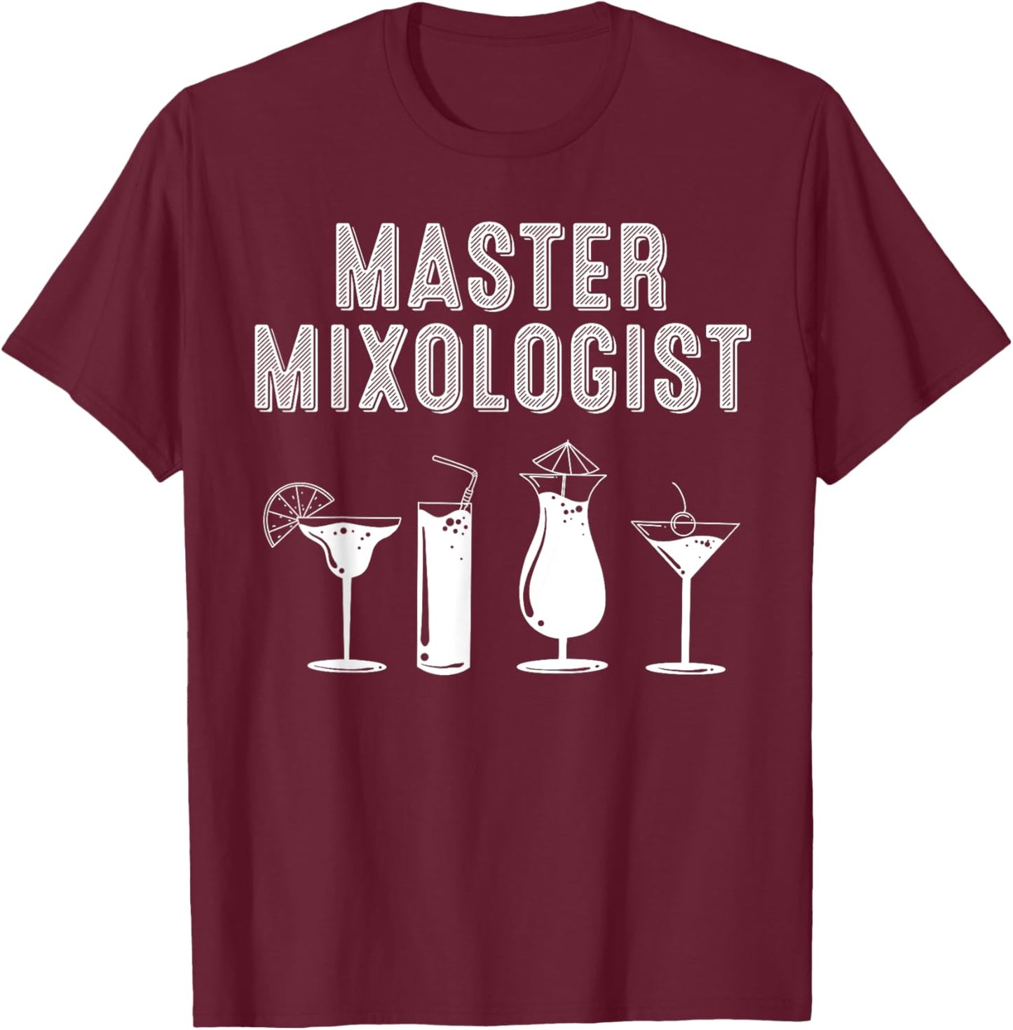 Funny Bartender Gift Women Cool Master Mixologist T-Shirt - T-Shirt | Maroon