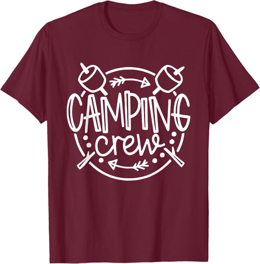Camping Matching Shirts for Family Camper Group Camping Crew T-Shirt - T-Shirt | Maroon