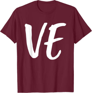 LO VE Love Matching Couple Husband Wife Valentine's Day Gift T-Shirt - T-Shirt | Maroon