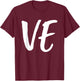 LO VE Love Matching Couple Husband Wife Valentine's Day Gift T-Shirt - T-Shirt | Maroon
