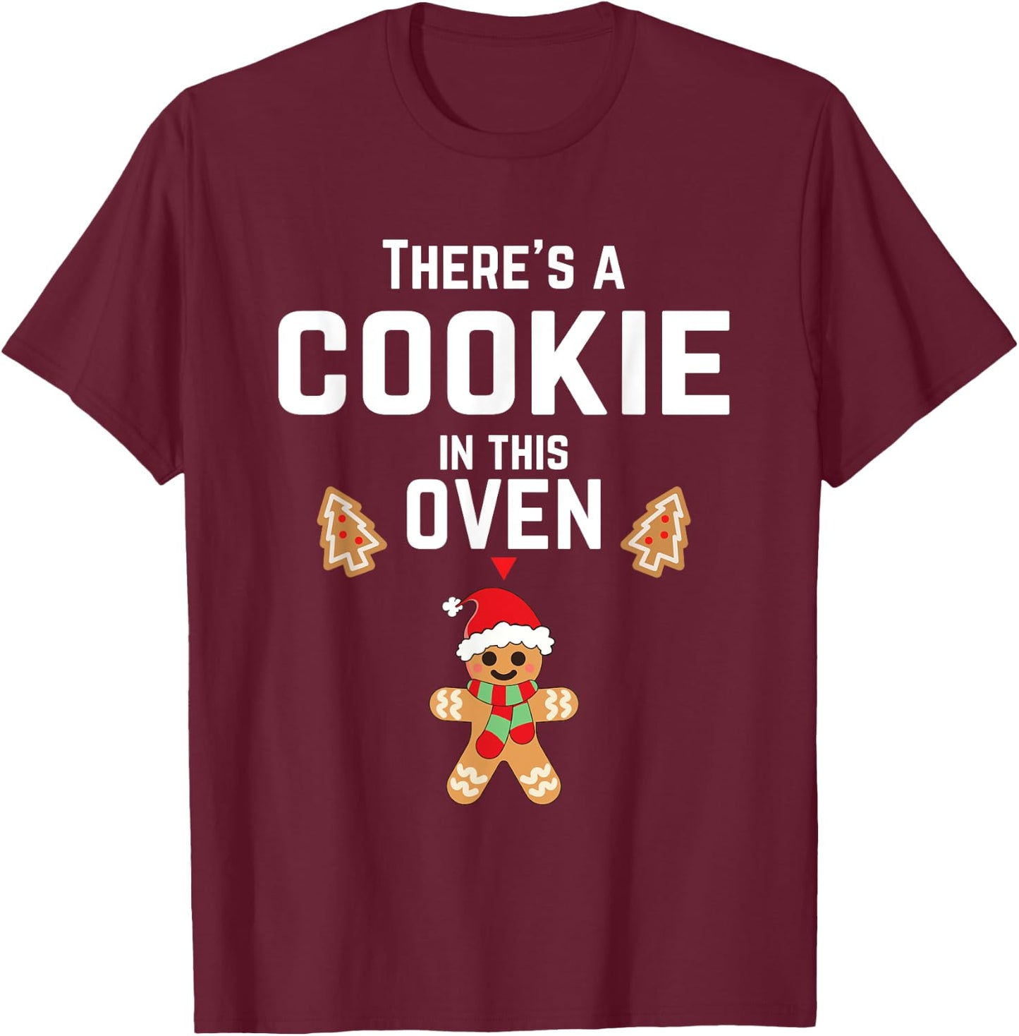 Christmas Pregnancy Announcement Shirt Mommy Mom To Be T-Shirt - T-Shirt | Maroon