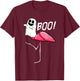 Boo Ghost Flamingo Lazy DIY Halloween Costume Funny Animal T-Shirt - T-Shirt | Maroon