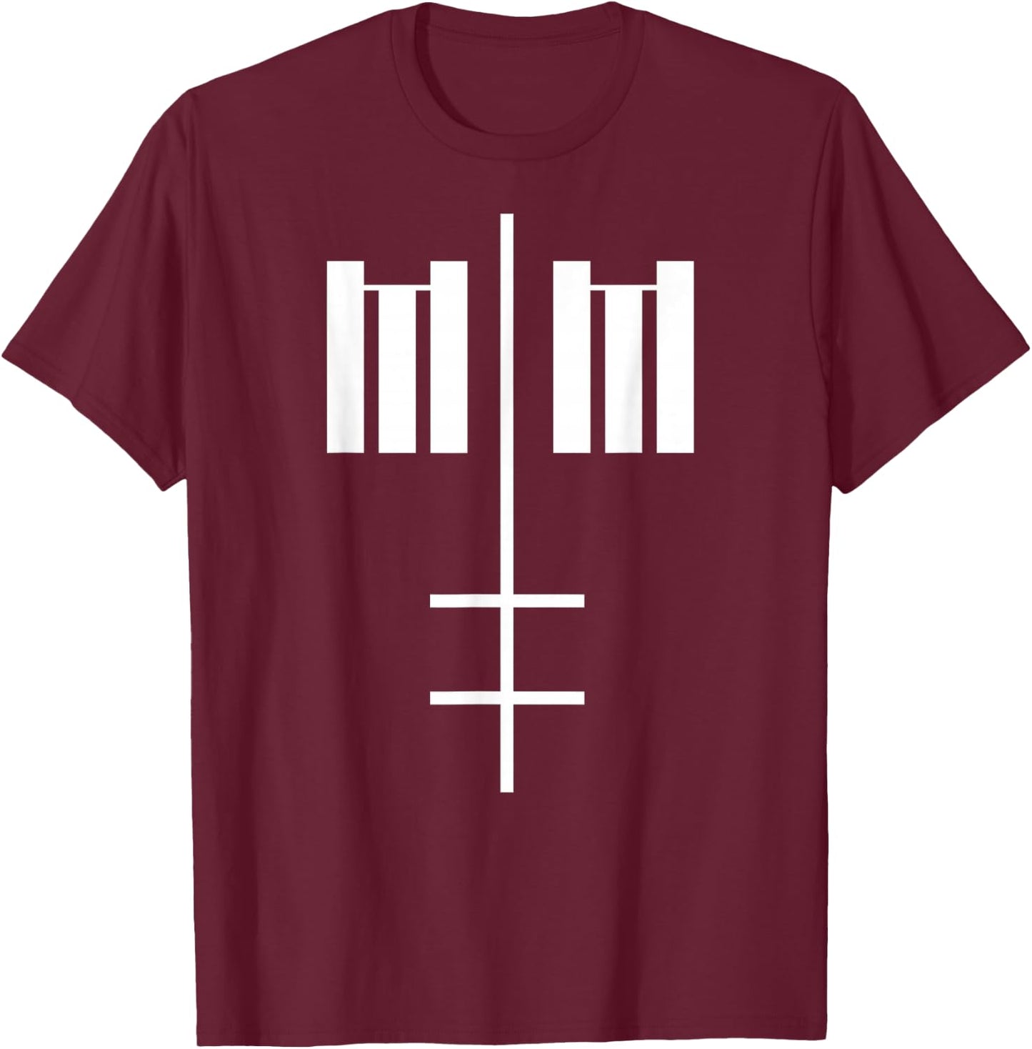 Marilyn Manson – MM Cross T-Shirt - T-Shirt | Maroon